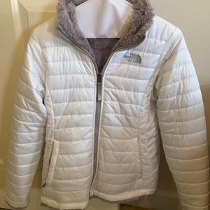 North face girls reversible winter jacket.